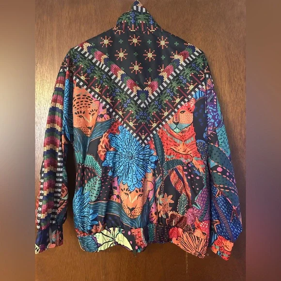 NWOT FARM RIO Cool Leopards Windbreaker - Picture 3 of 3